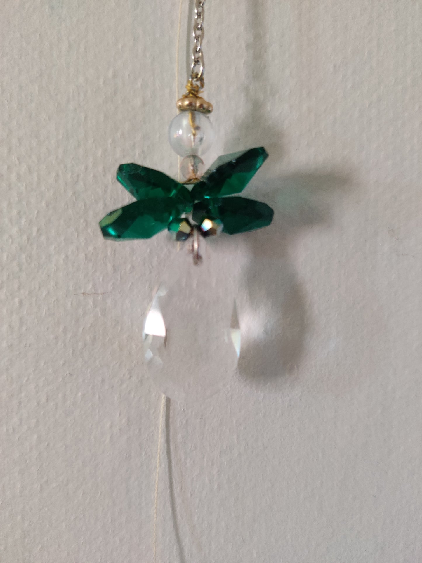 Handgjord Skyddsängel med Kristaller - 17 cm