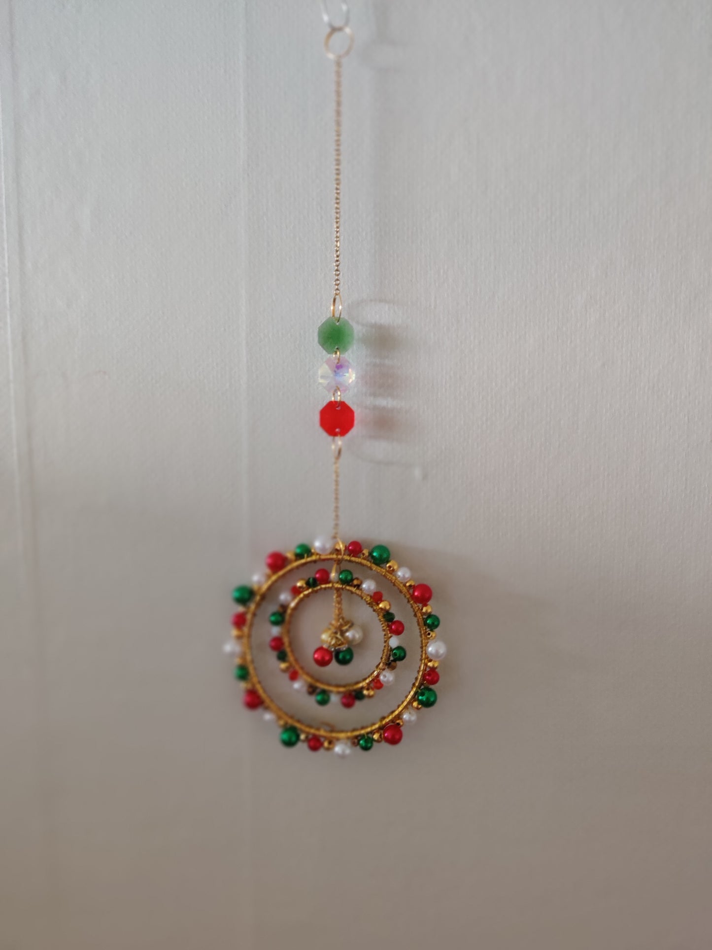 Julljusfångare Spiral - Röd, Grön och Guld