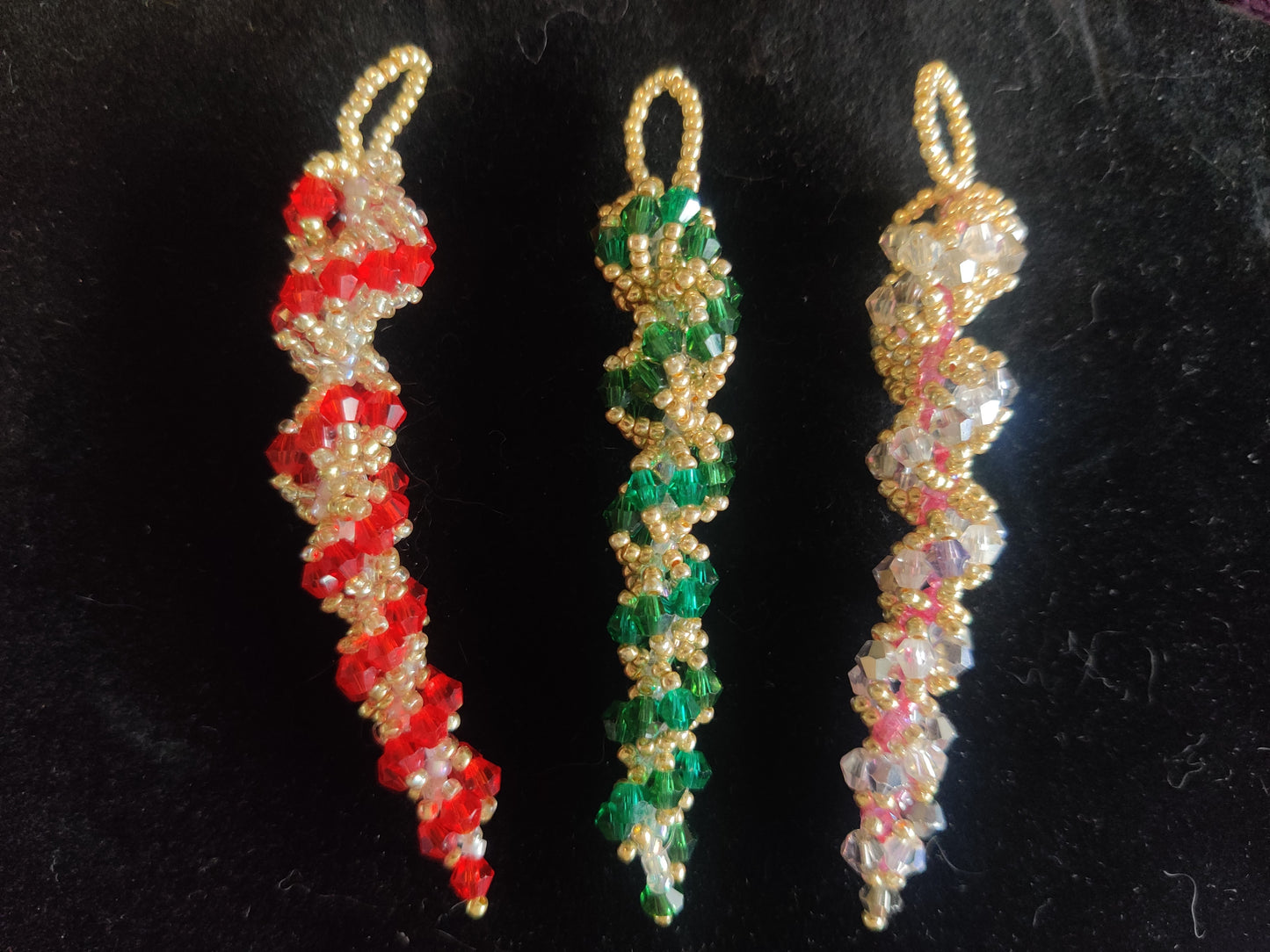 Julgransistappar 3-pack - Grön, Röd & Silver