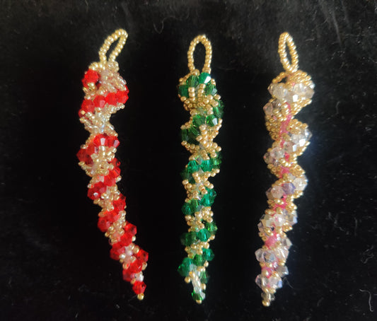 Julgransistappar 3-pack - Grön, Röd & Silver