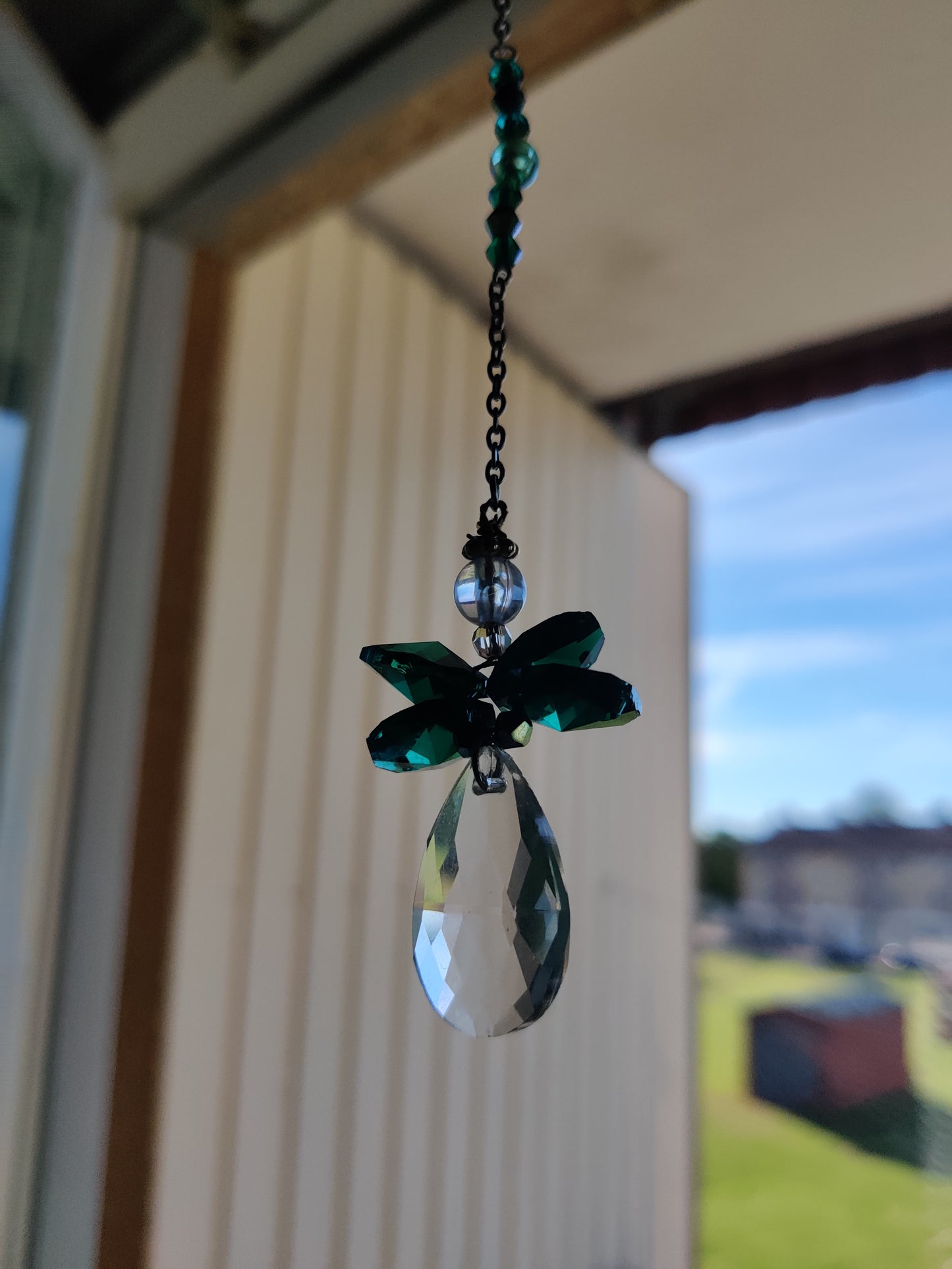 Handgjord Skyddsängel med Kristaller - 17 cm