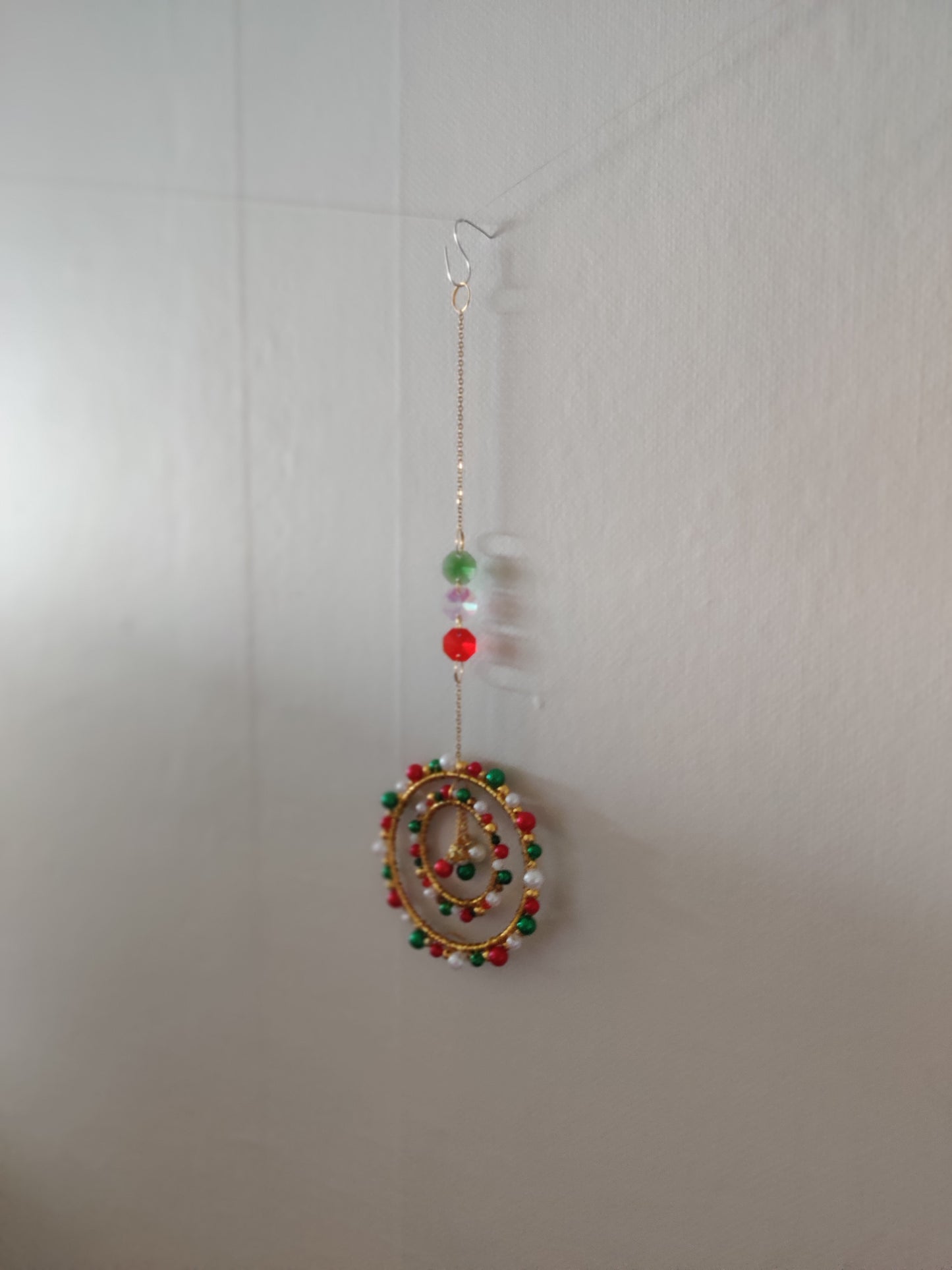 Julljusfångare Spiral - Röd, Grön och Guld