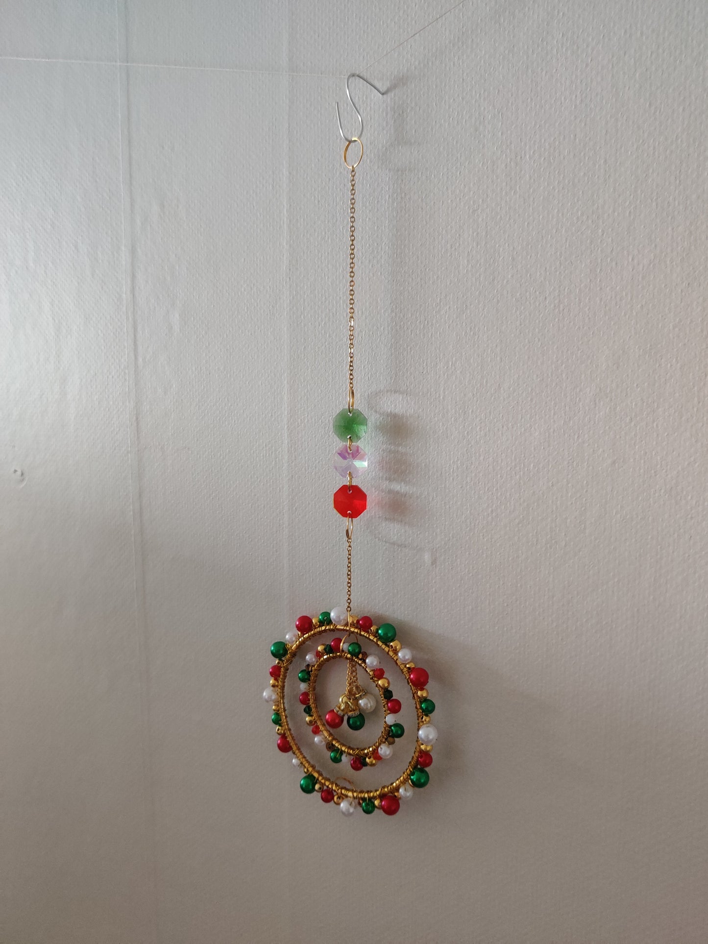 Julljusfångare Spiral - Röd, Grön och Guld