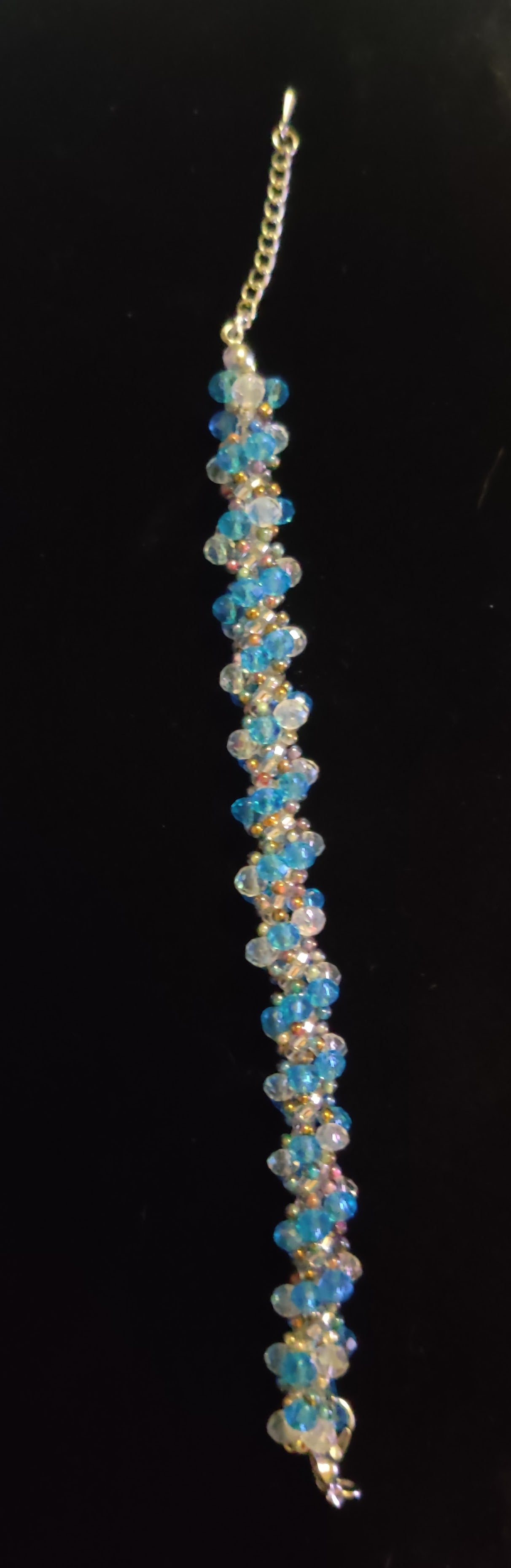 Kristallarmband - Blå och Klar