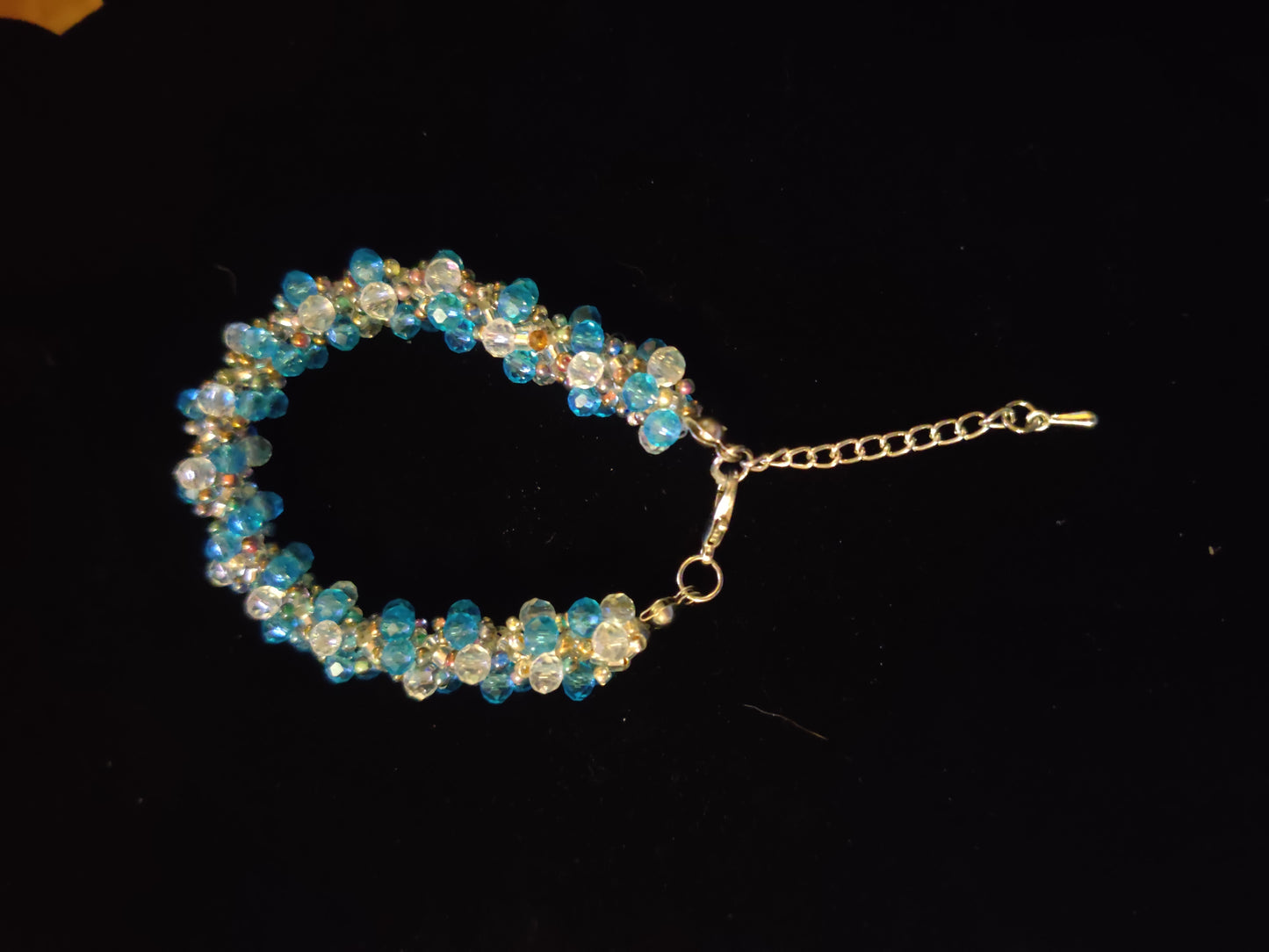 Kristallarmband - Blå och Klar