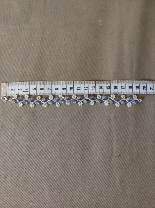 Smyckesset - Armband & Örhängen med små blommor