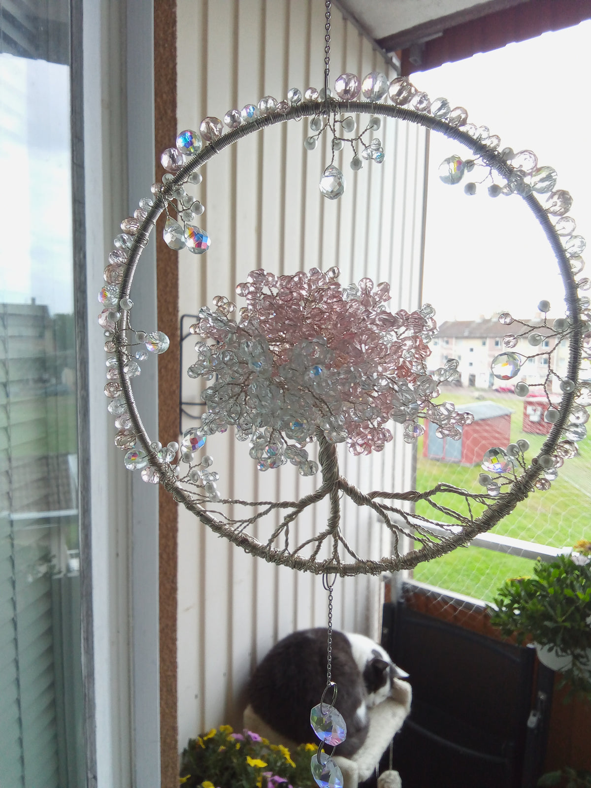 Suncatcher Livets Träd med Kristaller