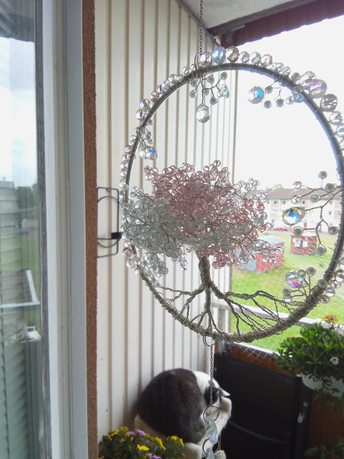 Suncatcher Livets Träd med Kristaller