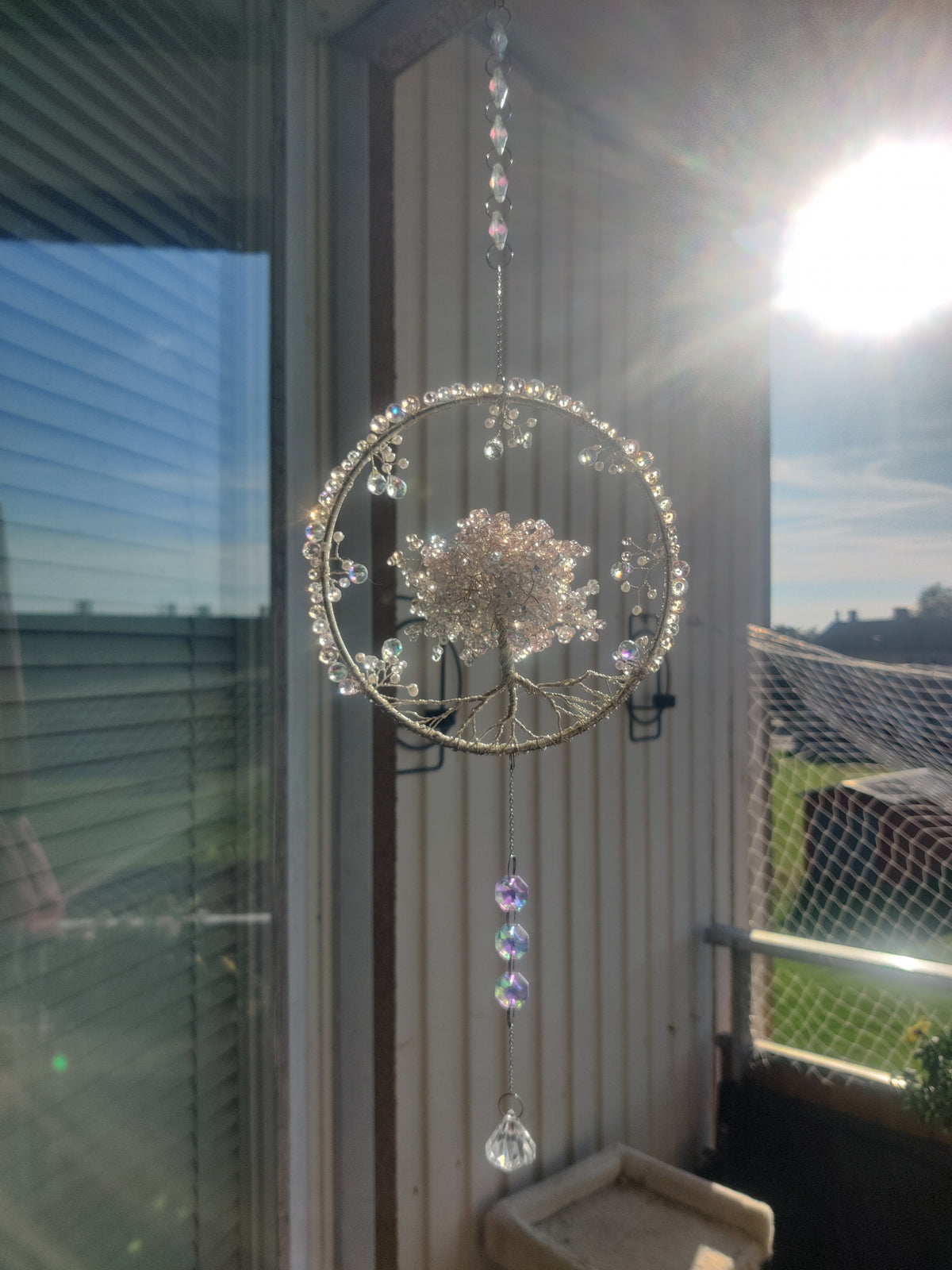 Suncatcher Livets Träd med Kristaller