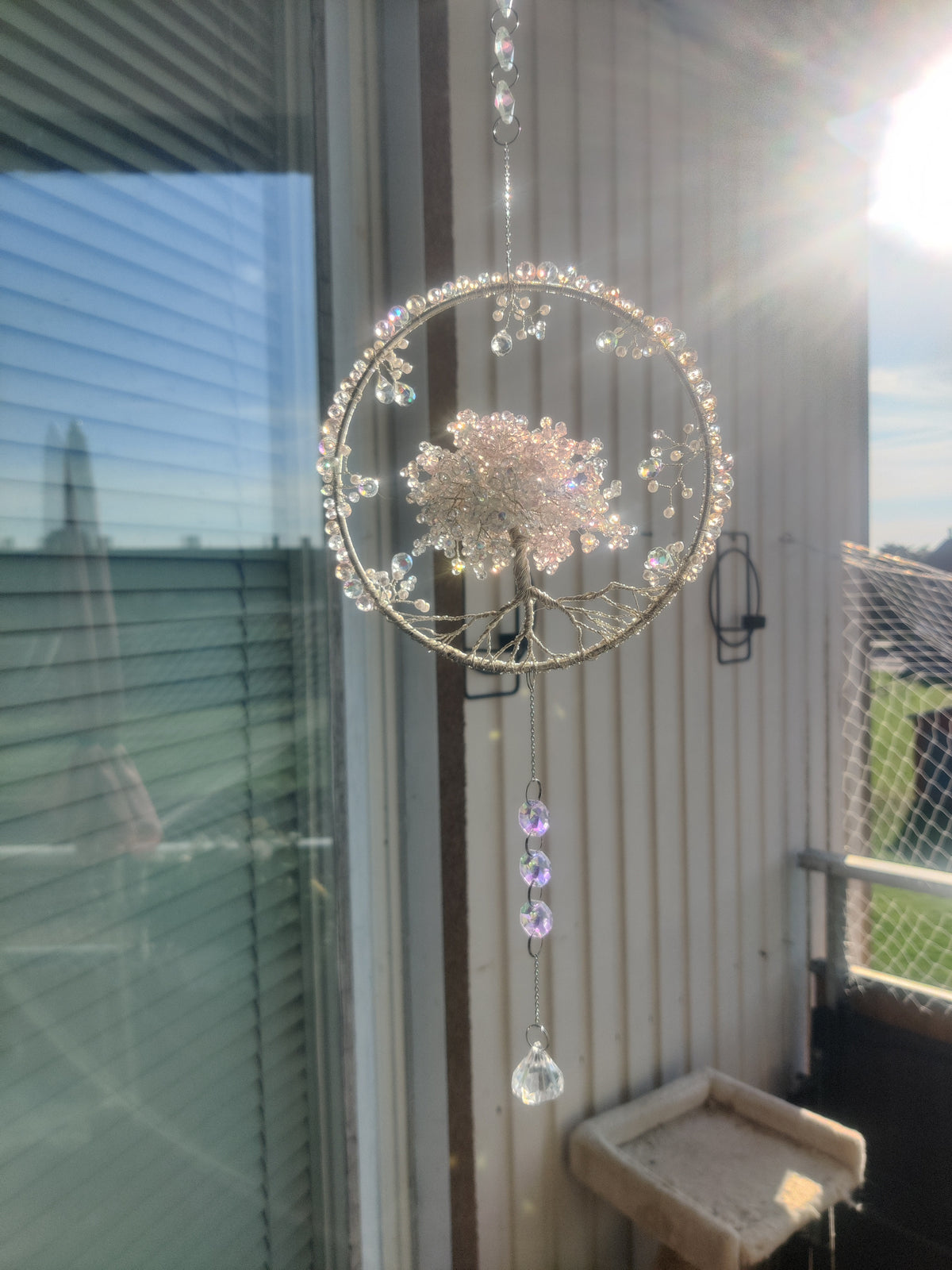 Suncatcher Livets Träd med Kristaller