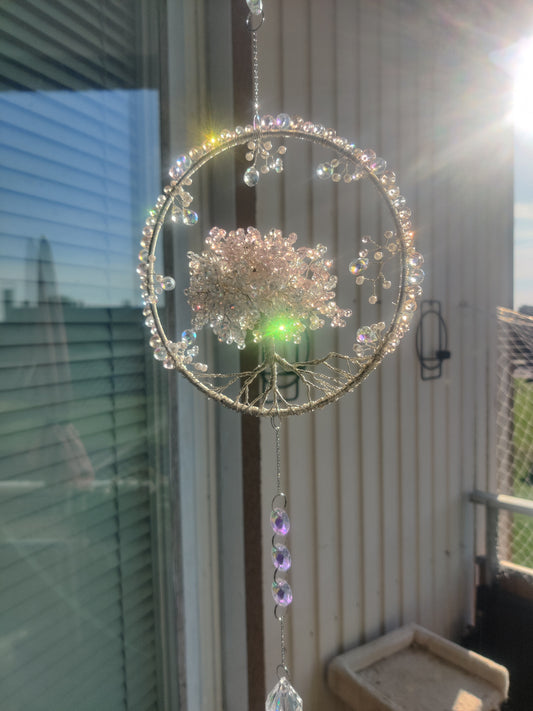 Suncatcher Livets Träd med Kristaller