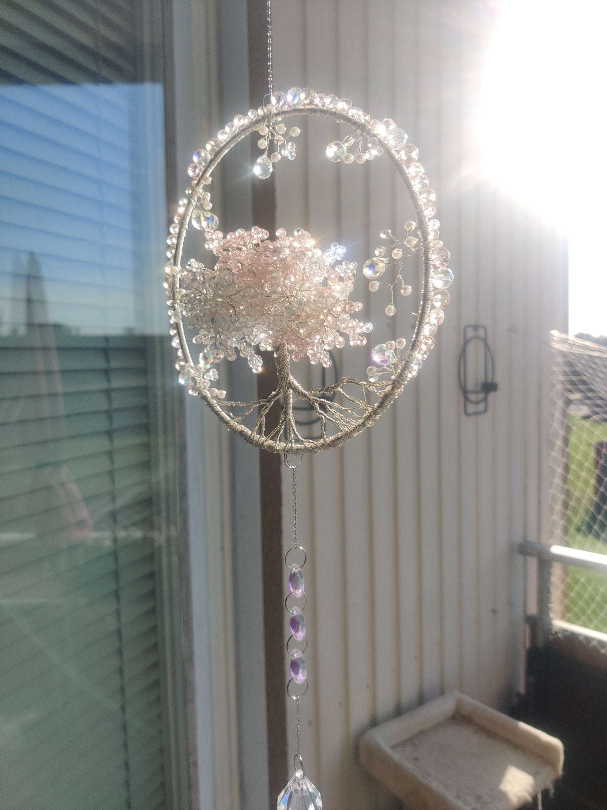 Suncatcher Livets Träd med Kristaller