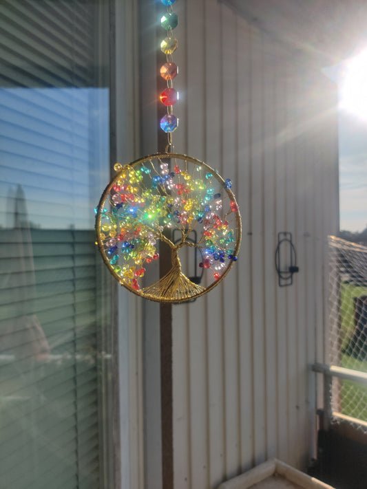 Suncatcher Livets träd – Chakrafärger