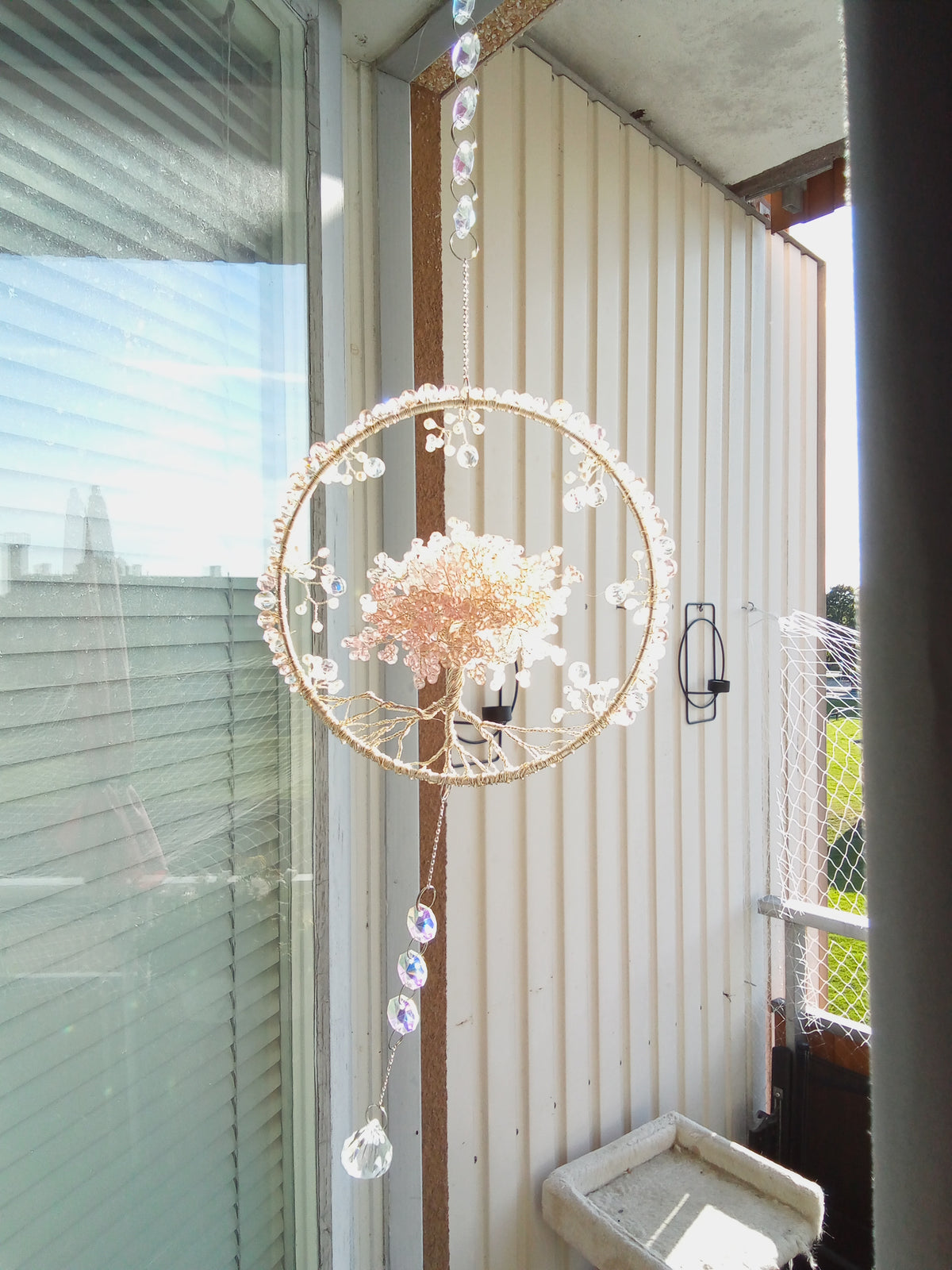 Suncatcher Livets Träd med Kristaller