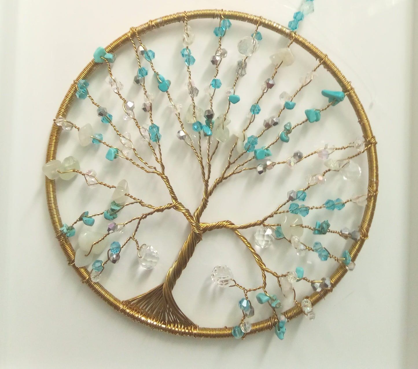 Suncatcher Livets träd – Jade, Aventurin & Turkos