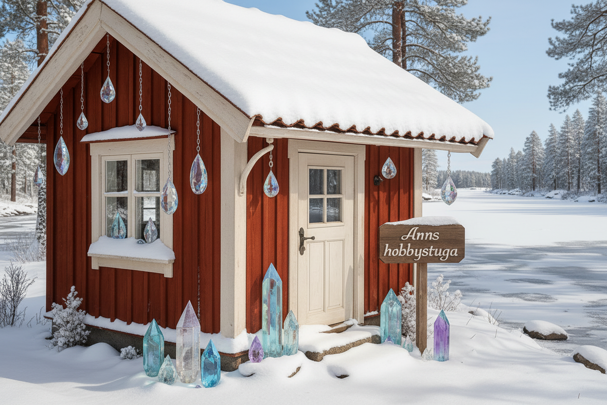 Anns hobbystuga med snö